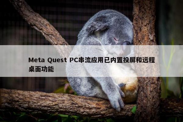 Meta Quest PC串流应用已内置投屏和远程桌面功能