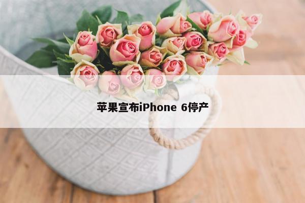 苹果宣布iPhone 6停产