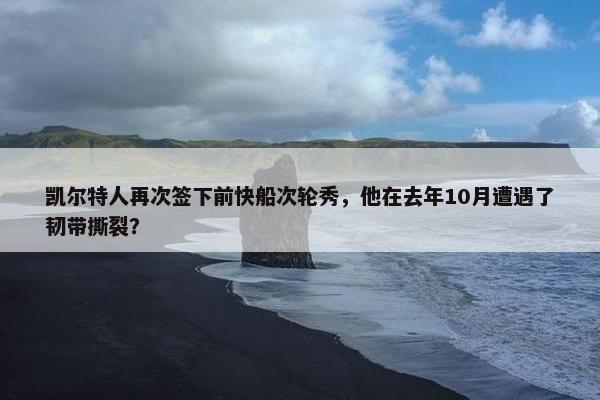 凯尔特人再次签下前快船次轮秀，他在去年10月遭遇了韧带撕裂？