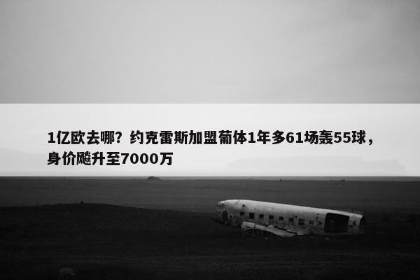 1亿欧去哪？约克雷斯加盟葡体1年多61场轰55球，身价飚升至7000万