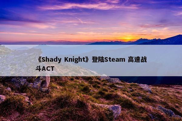 《Shady Knight》登陆Steam 高速战斗ACT