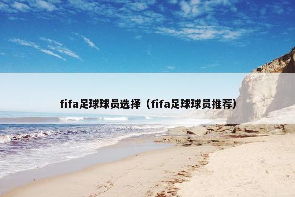 fifa足球球员选择（fifa足球球员推荐）