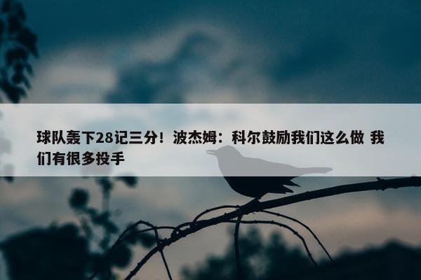 球队轰下28记三分！波杰姆：科尔鼓励我们这么做 我们有很多投手