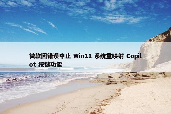 微软因错误中止 Win11 系统重映射 Copilot 按键功能