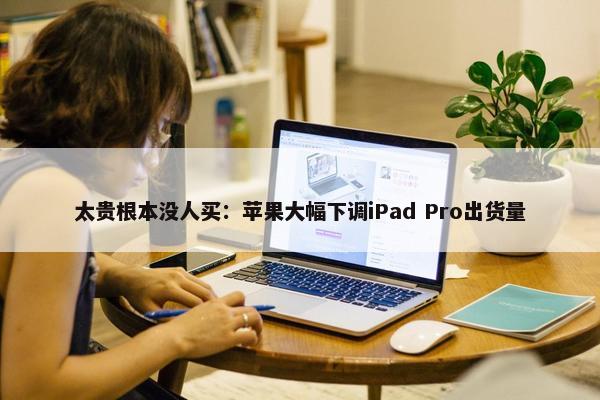 太贵根本没人买：苹果大幅下调iPad Pro出货量