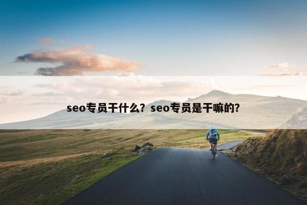 seo专员干什么？seo专员是干嘛的？