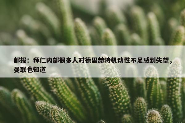 邮报：拜仁内部很多人对德里赫特机动性不足感到失望，曼联也知道