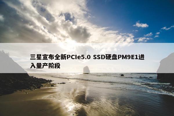 三星宣布全新PCIe5.0 SSD硬盘PM9E1进入量产阶段