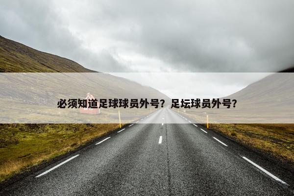 必须知道足球球员外号？足坛球员外号？