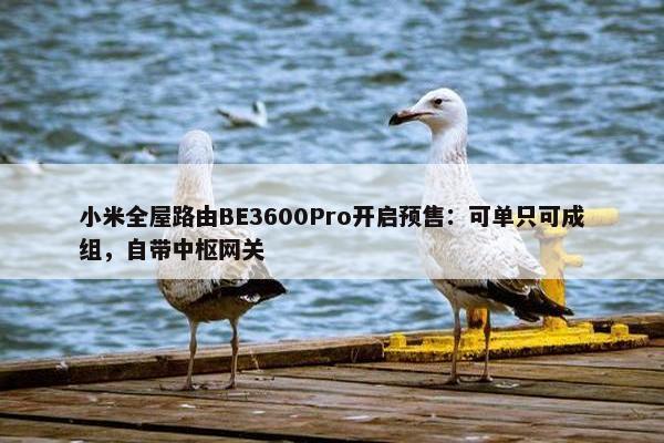 小米全屋路由BE3600Pro开启预售：可单只可成组，自带中枢网关