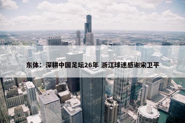 东体：深耕中国足坛26年 浙江球迷感谢宋卫平