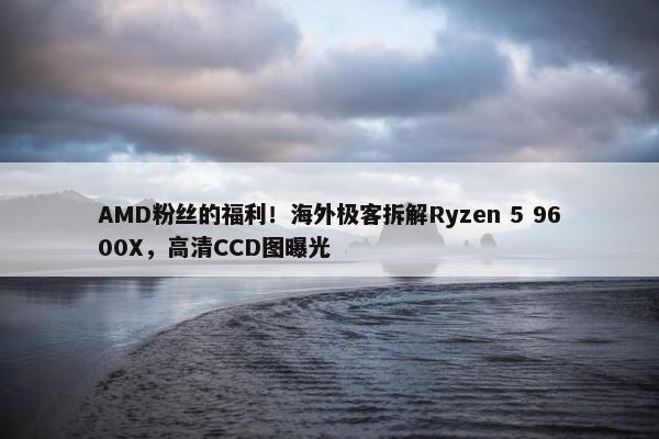 AMD粉丝的福利！海外极客拆解Ryzen 5 9600X，高清CCD图曝光