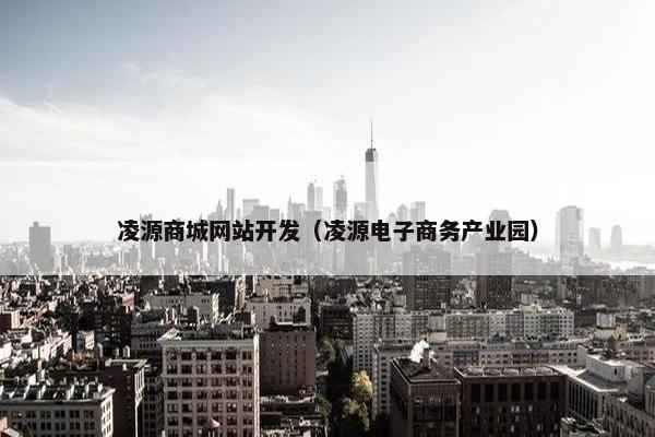 凌源商城网站开发（凌源电子商务产业园）