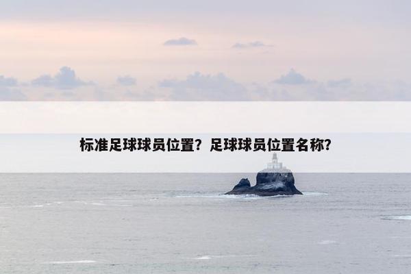 标准足球球员位置？足球球员位置名称？