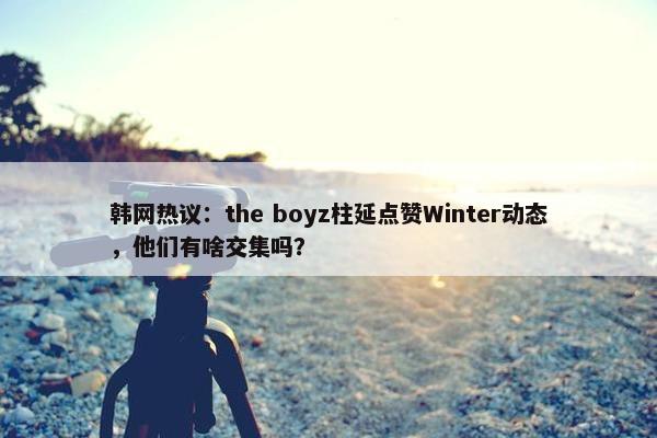 韩网热议：the boyz柱延点赞Winter动态，他们有啥交集吗？