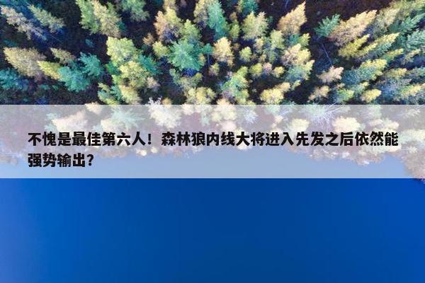 不愧是最佳第六人！森林狼内线大将进入先发之后依然能强势输出？