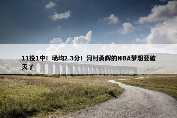 11投1中！场均2.3分！河村勇辉的NBA梦想要破灭了