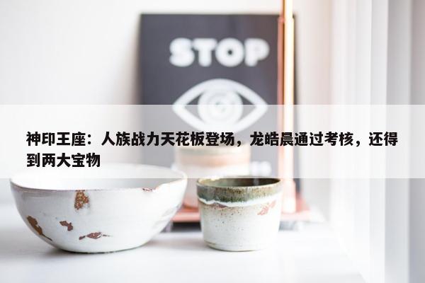 神印王座：人族战力天花板登场，龙皓晨通过考核，还得到两大宝物