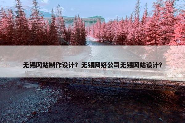 无锡网站制作设计？无锡网络公司无锡网站设计？