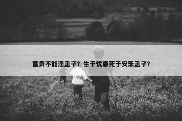 富贵不能淫孟子？生于忧患死于安乐孟子？