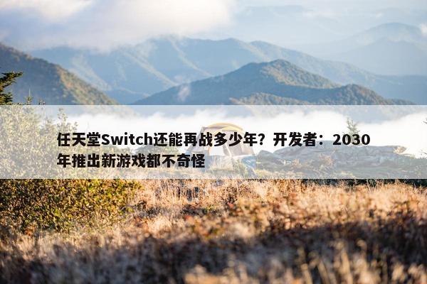 任天堂Switch还能再战多少年？开发者：2030年推出新游戏都不奇怪