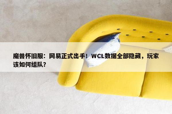 魔兽怀旧服：网易正式出手！WCL数据全部隐藏，玩家该如何组队？