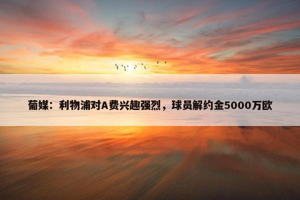 葡媒：利物浦对A费兴趣强烈，球员解约金5000万欧