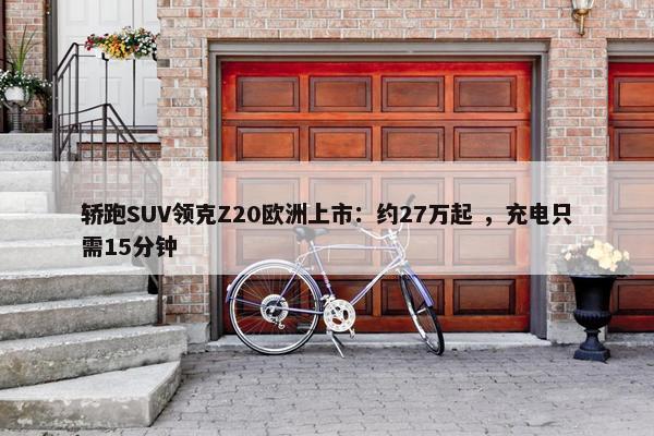 轿跑SUV领克Z20欧洲上市：约27万起 ，充电只需15分钟