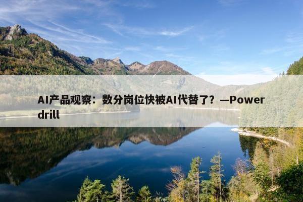 AI产品观察：数分岗位快被AI代替了？—Powerdrill