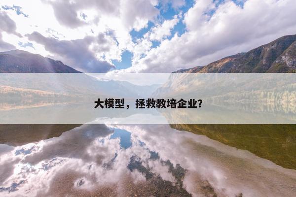 大模型，拯救教培企业？