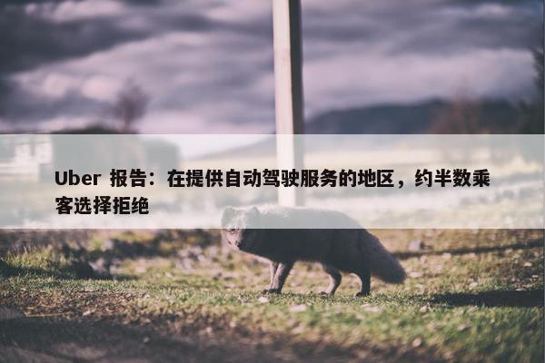 Uber 报告：在提供自动驾驶服务的地区，约半数乘客选择拒绝