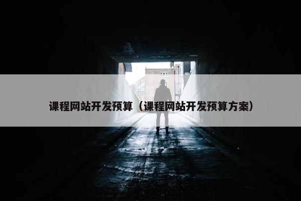 课程网站开发预算（课程网站开发预算方案）