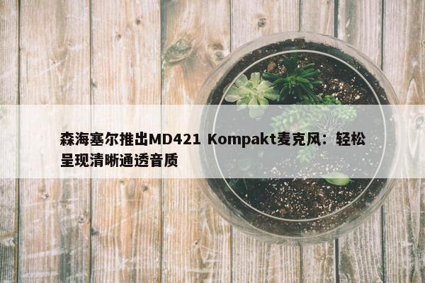 森海塞尔推出MD421 Kompakt麦克风：轻松呈现清晰通透音质