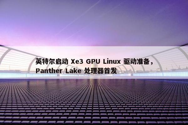 英特尔启动 Xe3 GPU Linux 驱动准备，Panther Lake 处理器首发