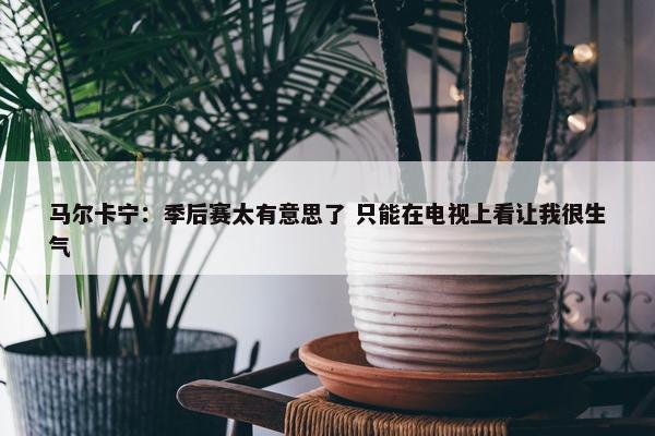 马尔卡宁：季后赛太有意思了 只能在电视上看让我很生气