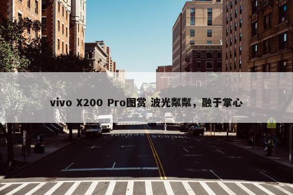 vivo X200 Pro图赏 波光粼粼，融于掌心