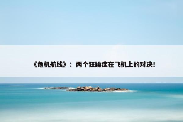 《危机航线》：两个狂躁症在飞机上的对决！