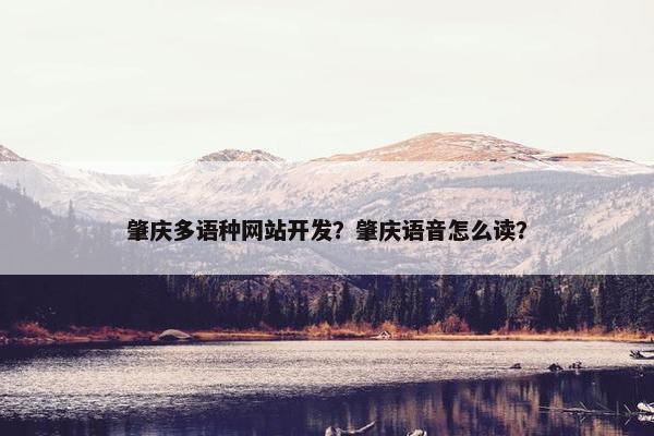 肇庆多语种网站开发？肇庆语音怎么读？