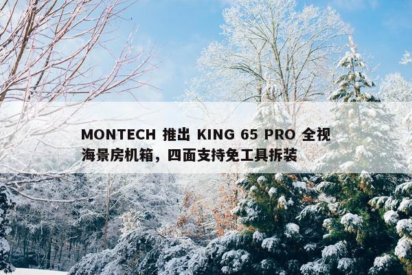 MONTECH 推出 KING 65 PRO 全视海景房机箱，四面支持免工具拆装