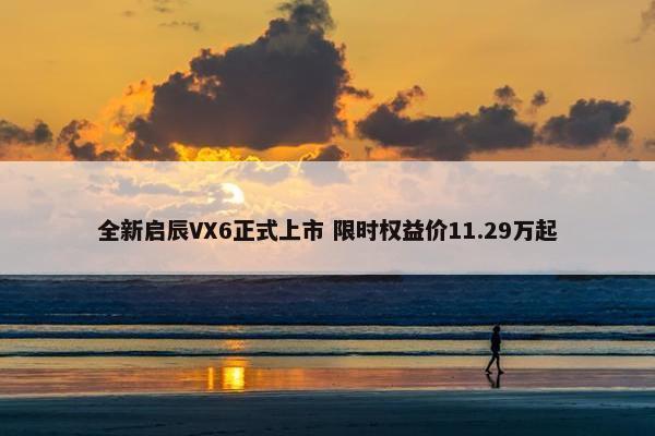 全新启辰VX6正式上市 限时权益价11.29万起