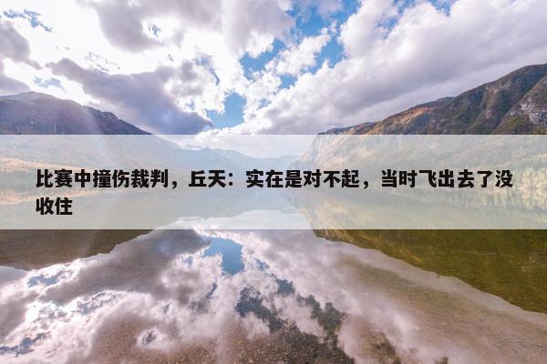 比赛中撞伤裁判，丘天：实在是对不起，当时飞出去了没收住