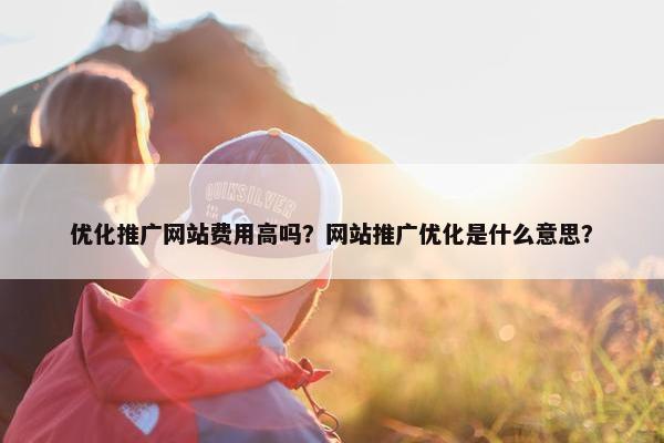 优化推广网站费用高吗？网站推广优化是什么意思？