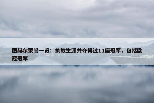 图赫尔荣誉一览：执教生涯共夺得过11座冠军，包括欧冠冠军