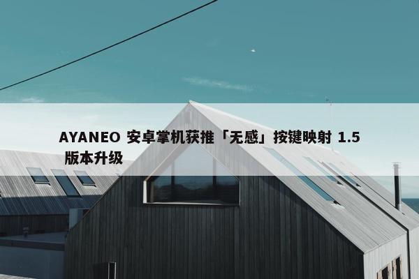 AYANEO 安卓掌机获推「无感」按键映射 1.5 版本升级