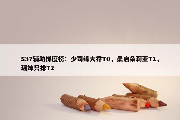 S37辅助梯度榜：少司缘大乔T0，桑启朵莉亚T1，瑶妹只排T2