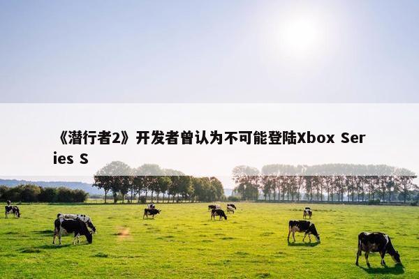 《潜行者2》开发者曾认为不可能登陆Xbox Series S