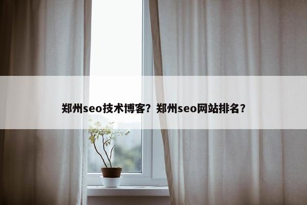 郑州seo技术博客？郑州seo网站排名？