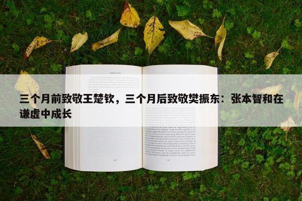 三个月前致敬王楚钦，三个月后致敬樊振东：张本智和在谦虚中成长