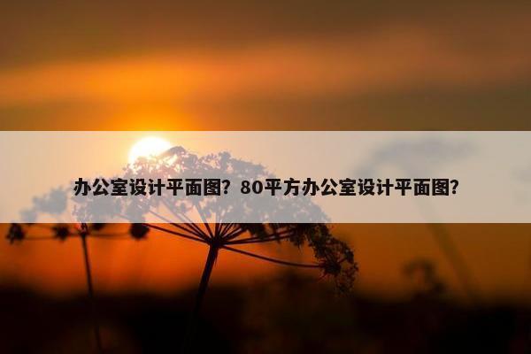 办公室设计平面图？80平方办公室设计平面图？