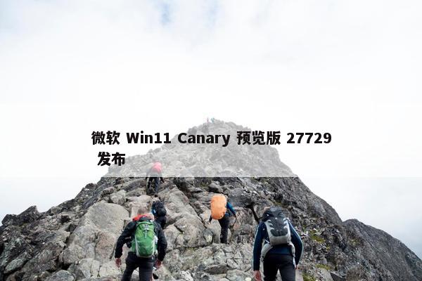 微软 Win11 Canary 预览版 27729 发布